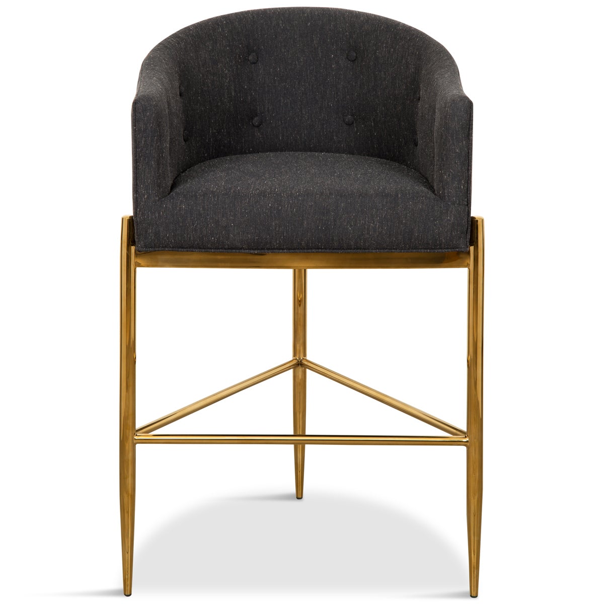 Art Deco Bar and Counter Stool in Linen