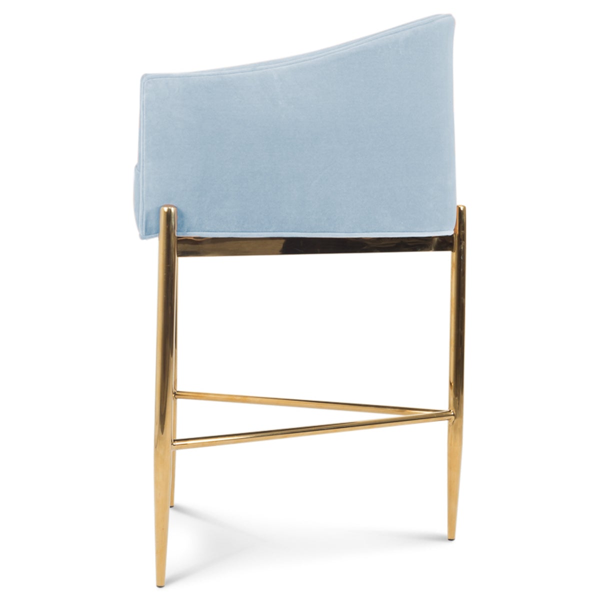 Art Deco Bar and Counter Stool in Velvet