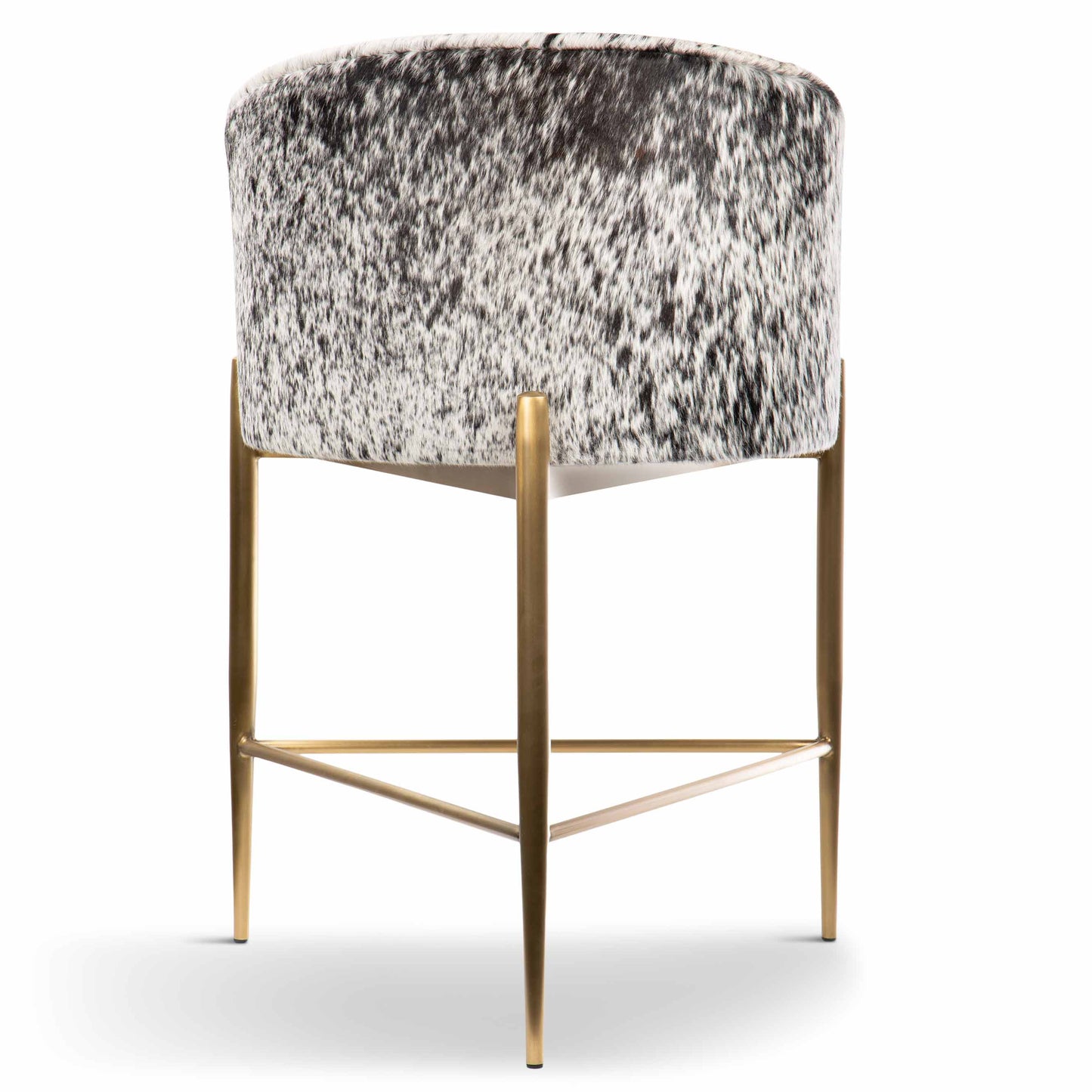Art Deco Bar and Counter Stool in Cowhide